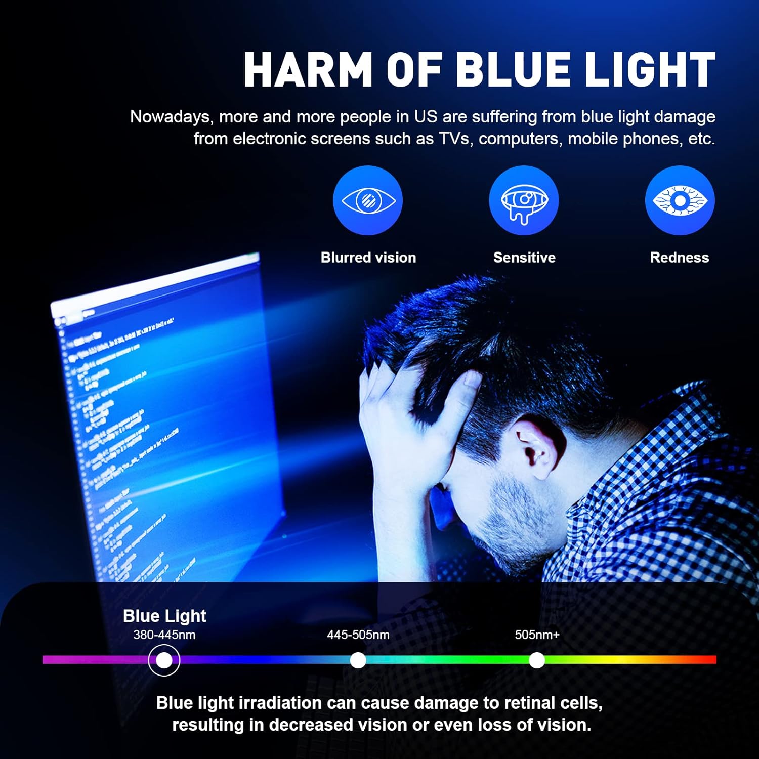 Blue Light Blocking Glasses Vintage Half Frame UV Clear Lens Anti Eyestrain Computer Gaming Glasses for Women Men - Image 2
